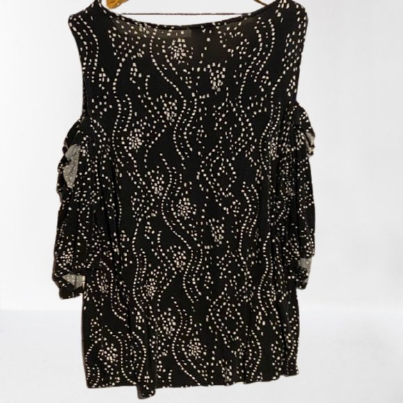 EUC AVA&VIV cold shoulder blouse - Picture 2 of 6